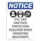 Signmission OSHA Sign, Eye Ear & Face, 5in X 3.5in, 10PK, 3.5" W, 5" L, Portrait, PK10, OS-NS-D-35-V-12366-10PK OS-NS-D-35-V-12366-10PK - alternate 1